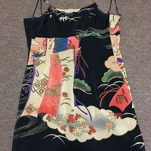 Sue Wong silk flower print dress